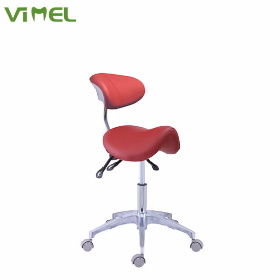 High Quality Leather Saddle Dental Stool for Dentist