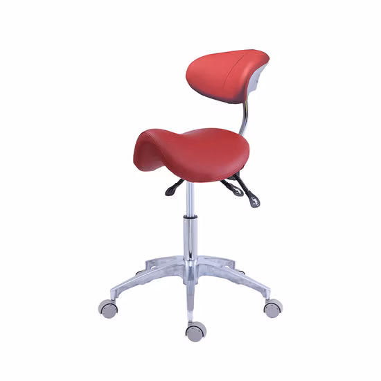 High Quality Leather Saddle Dental Stool for Dentist