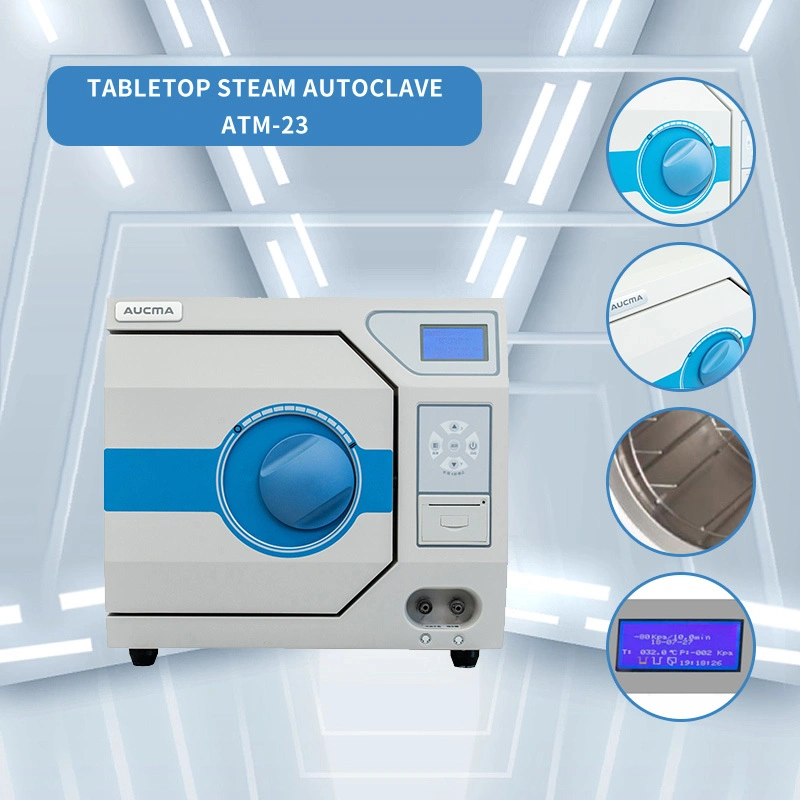 Aucma Table Top Autoclave Class B Series 23L Portable Dental Autoclave Steam Sterilizer